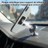 Générique Lot de 4 Plaques Métalliques Autocollantes pour Support Téléphone Voiture Magnétique, Ultra Fines 0,3 mm, Compatibles 