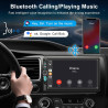 Autoradio 1 din avec écran tactile hd 7 pouces, carplay sans fil et android auto, radio voiture bleutooth mains libres, mirror l