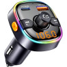 Gizmovine emetteur bleutooth voiture,fm transmetteur bleutooth voiture pour la musique,téléphone kit main libre,allume cigare av
