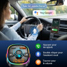 Gizmovine emetteur bleutooth voiture,fm transmetteur bleutooth voiture pour la musique,téléphone kit main libre,allume cigare av