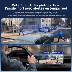 Avylet écran 10,25" carplay & android auto, détection ai bsd arrière | | dashcam 4k avant & hd 64go, 1920x720p, 60fps, mirror li