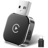 2026 adaptateur sans fil carplay & android auto 2-en-1, adaptateur android auto wifi 2,4+5,0 ghz, connexion bleutooth 5.0 stable