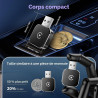 2026 adaptateur sans fil carplay & android auto 2-en-1, adaptateur android auto wifi 2,4+5,0 ghz, connexion bleutooth 5.0 stable