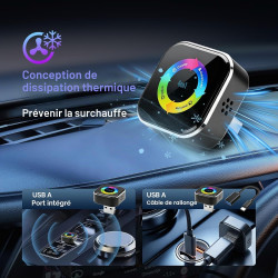 Adaptateur sans Fil CarPlay 4 en 1 - Filaire vers sans Fil pour Car-Play & Android Auto avec Mirror Link & AirPlay, Module CarPl