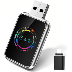 Adaptateur sans fil CarPlay 4 en 1, de filaire à sans fil pour CarPlay et Android Auto, avec MirrorLink et Airplay, WiFi double 