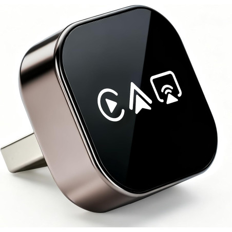 Adaptateur sans Fil CarPlay 4 en 1 Filaire vers sans Fil pour CarPlay & Android Auto avec Mirror Link & AirPlay, Module Car-Play