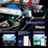 Adaptateur sans Fil CarPlay 4 en 1 Filaire vers sans Fil pour CarPlay & Android Auto avec Mirror Link & AirPlay, Module Car-Play