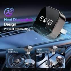 Adaptateur sans Fil CarPlay 4 en 1 Filaire vers sans Fil pour CarPlay & Android Auto avec Mirror Link & AirPlay, Module Car-Play