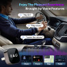 Adaptateur sans Fil CarPlay 4 en 1 Filaire vers sans Fil pour CarPlay & Android Auto avec Mirror Link & AirPlay, Module Car-Play