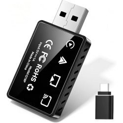 Adaptateur CarPlay sans fil 4en1 – De filaire à sans fil pour CarPlay et Android Auto avec Mirror Link et AirPlay, module CarPla
