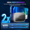 2026 adaptateur sans fil carplay & android auto 2-en-1, adaptateur android auto wifi 2,4+5,0 ghz, connexion bleutooth 5.2 stable