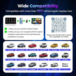 2026 adaptateur sans fil carplay & android auto 2-en-1, adaptateur android auto wifi 2,4+5,0 ghz, connexion bleutooth 5.2 stable