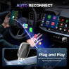 2026 adaptateur sans fil carplay & android auto 2-en-1, adaptateur android auto wifi 2,4+5,0 ghz, connexion bleutooth 5.2 stable