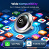 2026 adaptateur de voiture sans fil carplay & android 2 en 1, 2,4 + 5,0 ghz wifi6 android, plug and play, connexion stable bleut