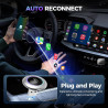 2026 adaptateur de voiture sans fil carplay & android 2 en 1, 2,4 + 5,0 ghz wifi6 android, plug and play, connexion stable bleut