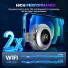 2026 adaptateur de voiture sans fil carplay & android 2 en 1, 2,4 + 5,0 ghz wifi6 android, plug and play, connexion stable bleut