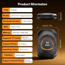 Adaptateur sans fil 5 en 1 pour C-arPlay et Android Auto, adaptateur CarPlay sans fil avec Net-Flix, You-Tube, carte TF, Plug & 