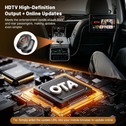Adaptateur sans fil 5 en 1 pour C-arPlay et Android Auto, adaptateur CarPlay sans fil avec Net-Flix, You-Tube, carte TF, Plug & 