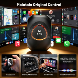 Adaptateur sans fil 5 en 1 pour C-arPlay et Android Auto, adaptateur CarPlay sans fil avec Net-Flix, You-Tube, carte TF, Plug & 