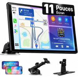 Lamtto écran portable sans fil 11 pouces 2026 upgrade carplay voiture pour apple car play & android auto car play voiture avec n