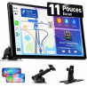 Lamtto écran portable sans fil 11 pouces 2026 upgrade carplay voiture pour apple car play & android auto car play voiture avec n