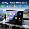 Lamtto écran portable sans fil 11 pouces 2026 upgrade carplay voiture pour apple car play & android auto car play voiture avec n
