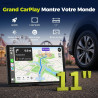 Lamtto écran portable sans fil 11 pouces 2026 upgrade carplay voiture pour apple car play & android auto car play voiture avec n