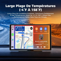 Lamtto écran portable sans fil 11 pouces 2026 upgrade carplay voiture pour apple car play & android auto car play voiture avec n
