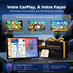 Lamtto écran portable sans fil 11 pouces 2026 upgrade carplay voiture pour apple car play & android auto car play voiture avec n