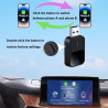 2 en 1 Adaptateur CarPlay sans Fil -Compatible avec IPhone et Android Auto sans Fil, USB/Type-C, Mini-Stable sans Délai, Plug an