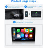 Carplay Adaptateur sans Fil, CarPlay sans Fil 2 en 1 pour CarPlay/Android Auto, Cle Car Play Connectivité Rapide et Stable, Plug
