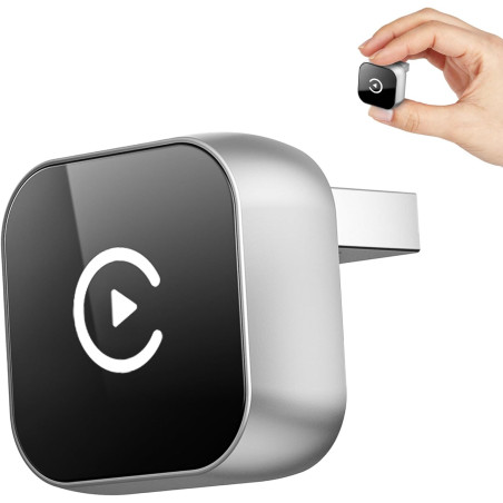 Adaptateur Audio sans Fil CarPlay & Android Auto 2-en-1, USB/Type-C,Plug-and-Play, Connexion Rapide et Stable, Adaptateur sans F