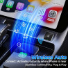 OVVOFPP 2026 Adaptateur CarPlay sans Fil Puce quadricœur 5G sans Latence Filaire-sans Fil prêt à l'emploi,Connexion Rapide et St