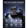 CHORTAU Dashcam Voiture Avant Arrière, 4K+1080P Camera Embarquée Voiture, WiFi Dashcam Carte 64Go Gratuite, IPS 2,99" Camera Voi