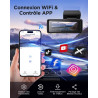 CHORTAU Dashcam Voiture Avant Arrière, 4K+1080P Camera Embarquée Voiture, WiFi Dashcam Carte 64Go Gratuite, IPS 2,99" Camera Voi