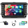 [3s démarrage] junsun autoradio 7" carplay pour vw golf 5 6 polo, carplay & android auto sans fil, bleutooth, fm radio, dsp, 4x4