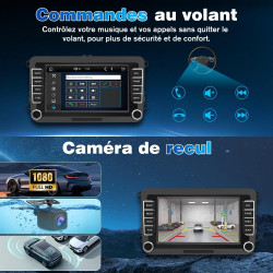 [3s démarrage] junsun autoradio 7" carplay pour vw golf 5 6 polo, carplay & android auto sans fil, bleutooth, fm radio, dsp, 4x4