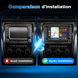 [3s démarrage] junsun autoradio 7" carplay pour vw golf 5 6 polo, carplay & android auto sans fil, bleutooth, fm radio, dsp, 4x4