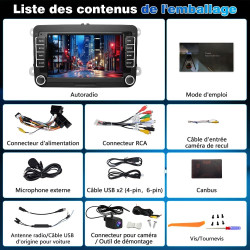 [3s démarrage] junsun autoradio 7" carplay pour vw golf 5 6 polo, carplay & android auto sans fil, bleutooth, fm radio, dsp, 4x4