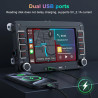 Autoradio pour vw passat golf polo caddy eos touran tiguan jetta seat skoda, radio vw avec carplay & android auto sans fil, écra