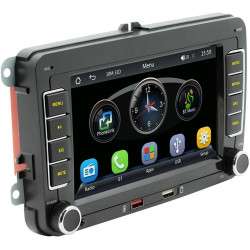 Radio vw avec carplay & android auto sans fil, écran 7 pouces, bleutooth, mirror link, eq, fm/am/rds radio, swc, autoradio pour 