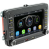 Radio vw avec carplay & android auto sans fil, écran 7 pouces, bleutooth, mirror link, eq, fm/am/rds radio, swc, autoradio pour 