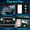 Adaptateur pour carplay et android auto sans fil 2 en 1, plug & play | reconnexion automatique, wifi 2,4+5,0 ghz bleutooth 5.0, 