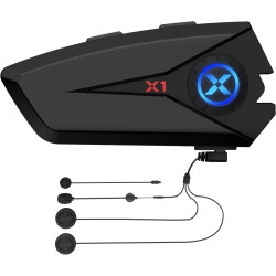 X1 écouteurs casque moto avec musique, 60 heures d'autonomie, ip67 | kit main libre moto avec assistant vocal, haut-parleurs de 