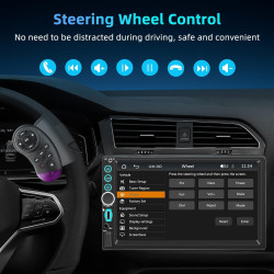 Autoradio 2 din carplay et android auto,6,9 pouces ips écran tactile,2 din carplay wirouge avec bluetooth navigation gps mirror 