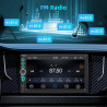Autoradio 2 din carplay et android auto,6,9 pouces ips écran tactile,2 din carplay wirouge avec bluetooth navigation gps mirror 