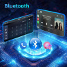 Autoradio 2 din carplay et android auto,6,9 pouces ips écran tactile,2 din carplay wirouge avec bluetooth navigation gps mirror 