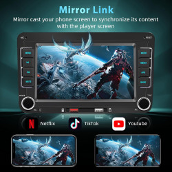 Autoradio pour vw golf 5 6 passat tiguan jetta touran polo caddy, écran tactile 7 pouces avec apple carplay et android auto sans