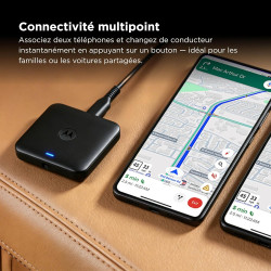 Motorola drive ma2 adaptateur sans fil android auto – développé par google | wi-fi 5 ghz | connexion automatique bleutooth | usb