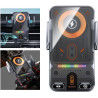 TNSLAND Chargeur de voiture sans fil 15 W et support de téléphone, support de chargeur de voiture sans fil, station de charge in